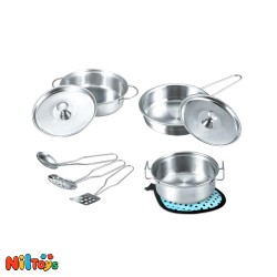 اسباب بازی ست قابلمه فلزی 10 پارچه کد 3-666